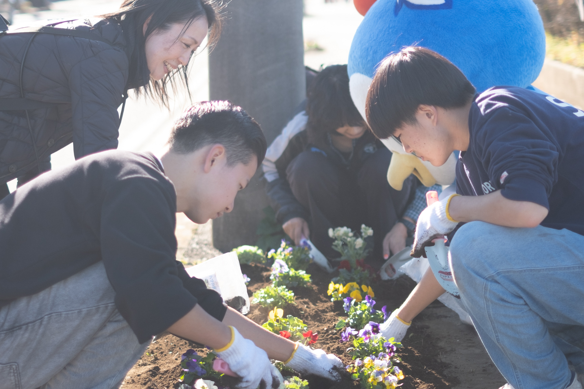 プロジェクトに参加している横浜瀬谷高校の生徒の皆さん